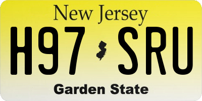 NJ license plate H97SRU