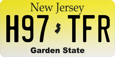 NJ license plate H97TFR