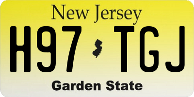 NJ license plate H97TGJ