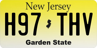 NJ license plate H97THV