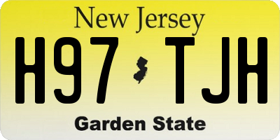 NJ license plate H97TJH