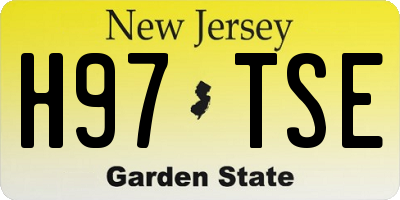 NJ license plate H97TSE