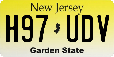 NJ license plate H97UDV