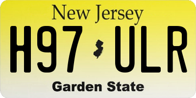 NJ license plate H97ULR