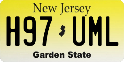 NJ license plate H97UML