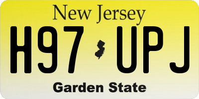 NJ license plate H97UPJ