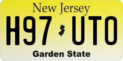 NJ license plate H97UTO