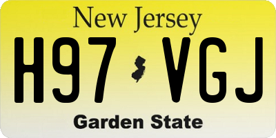NJ license plate H97VGJ