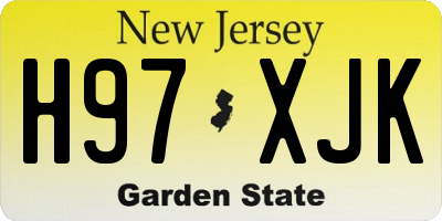 NJ license plate H97XJK