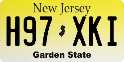 NJ license plate H97XKI