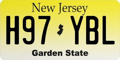 NJ license plate H97YBL