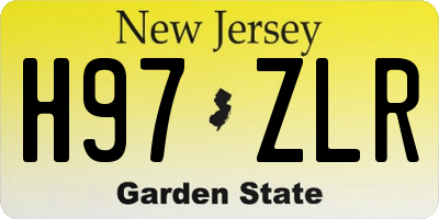 NJ license plate H97ZLR