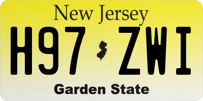NJ license plate H97ZWI