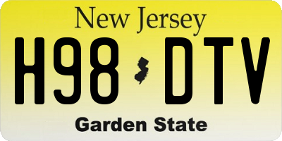 NJ license plate H98DTV