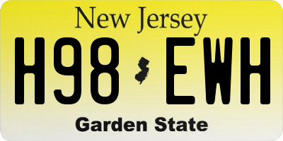 NJ license plate H98EWH