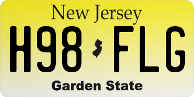NJ license plate H98FLG