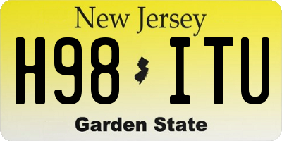 NJ license plate H98ITU