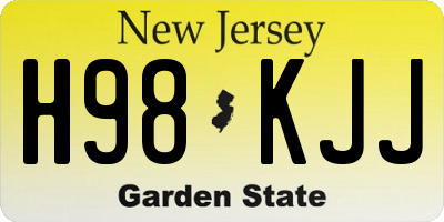 NJ license plate H98KJJ