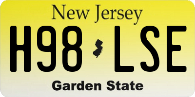 NJ license plate H98LSE