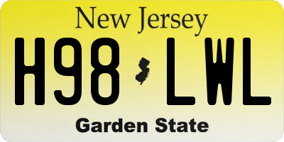 NJ license plate H98LWL