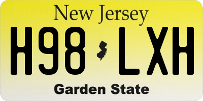 NJ license plate H98LXH
