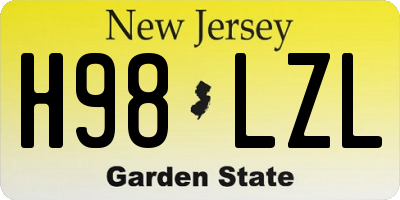 NJ license plate H98LZL