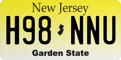 NJ license plate H98NNU