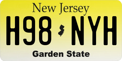 NJ license plate H98NYH