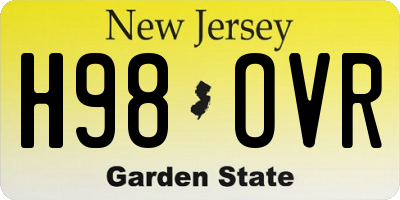 NJ license plate H98OVR