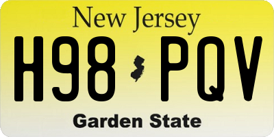 NJ license plate H98PQV