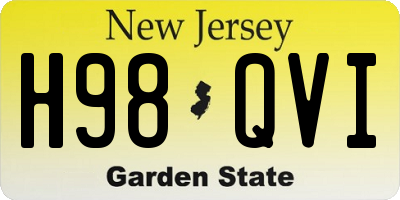 NJ license plate H98QVI
