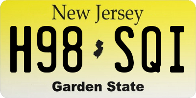 NJ license plate H98SQI