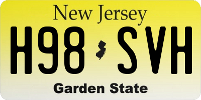 NJ license plate H98SVH