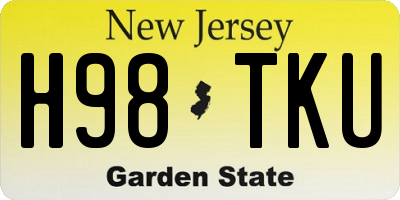 NJ license plate H98TKU