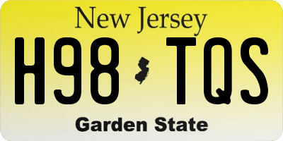 NJ license plate H98TQS