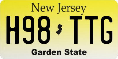 NJ license plate H98TTG