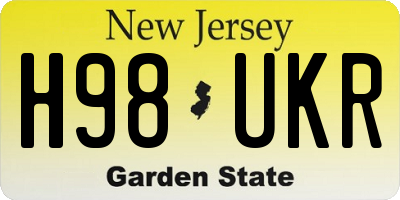 NJ license plate H98UKR