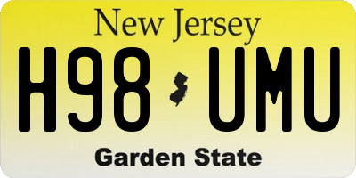 NJ license plate H98UMU