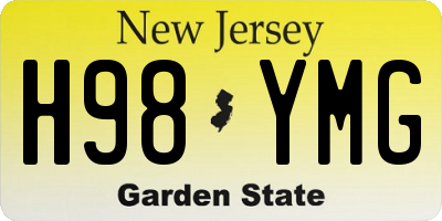 NJ license plate H98YMG