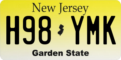 NJ license plate H98YMK