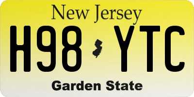 NJ license plate H98YTC