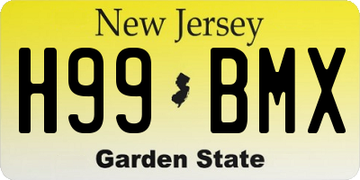 NJ license plate H99BMX