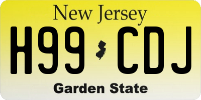 NJ license plate H99CDJ