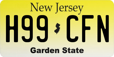 NJ license plate H99CFN