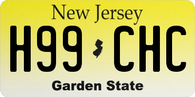 NJ license plate H99CHC
