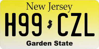 NJ license plate H99CZL