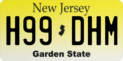 NJ license plate H99DHM