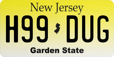 NJ license plate H99DUG