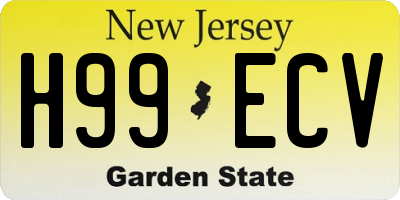 NJ license plate H99ECV