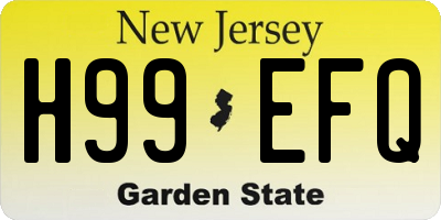 NJ license plate H99EFQ